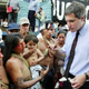 Donziger stands with first day of the Ecuador trial against Chevron in 2003, when the plaintiffs re-filed after it was dismissed in U.S. courts.